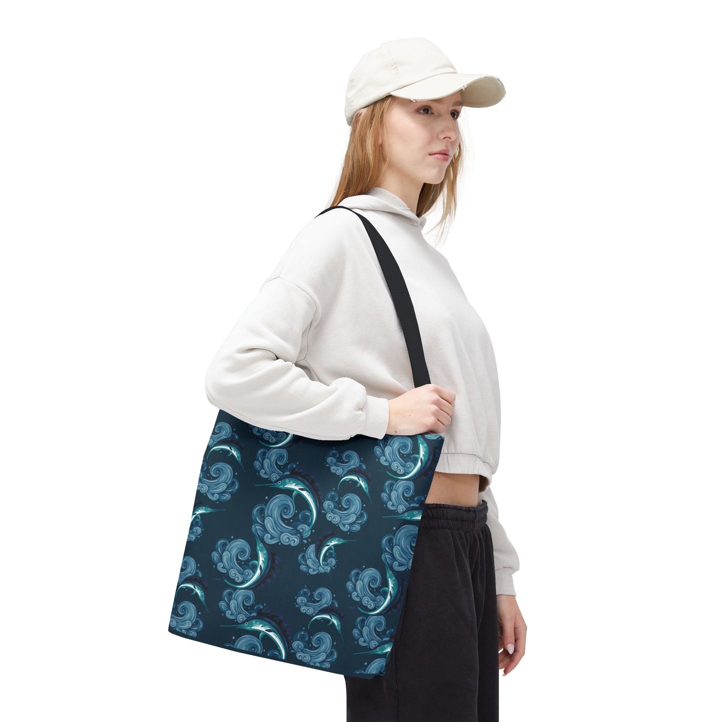 Jumping Marlin Tote Bag