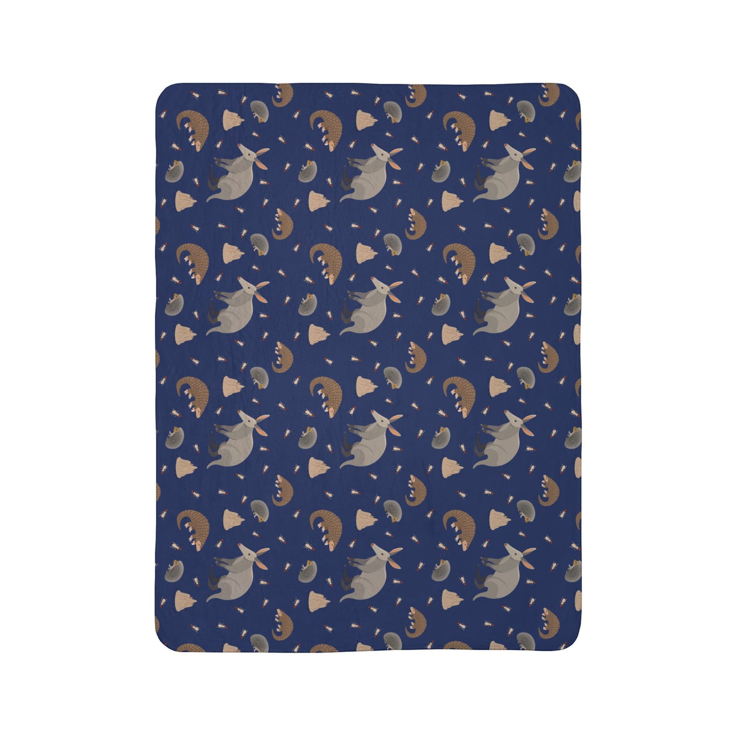 Nocturnal Animal Fleece Sherpa Blanket