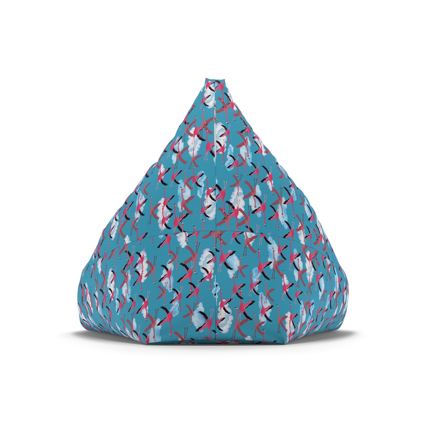Bean Bag Chair Cover - Flying Flamingo Pattern (Blue Sky)