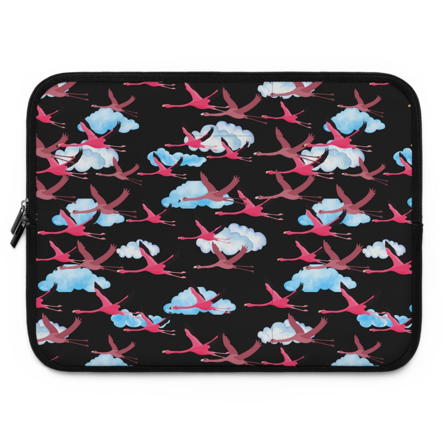 Flying Flamingo Pattern Laptop Sleeve, Stylish Laptop Bag, Wildlife Laptop Cover, Gift for Bird Lovers, Laptop Case for Travel