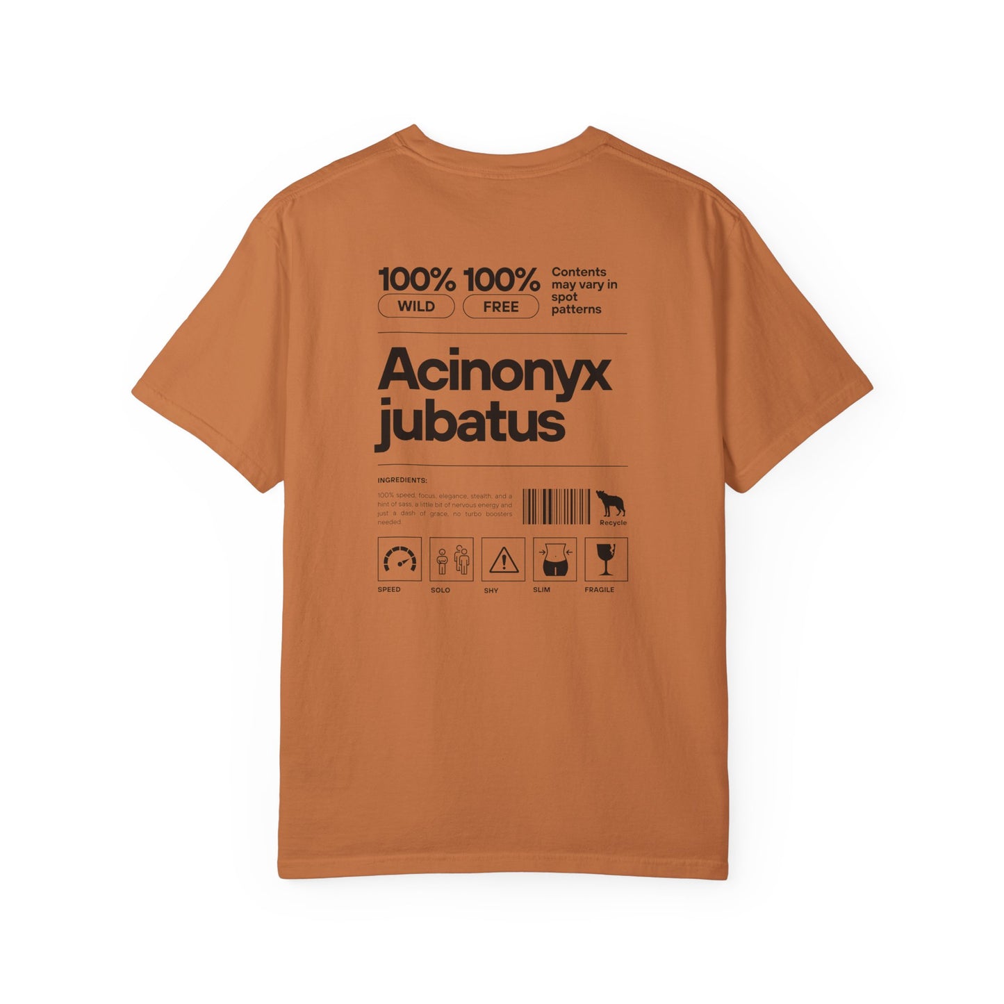 Cheetah Component Graphic T-Shirt, Unique Casual Wear, Fashionable Gift, Nature Lover Apparel, Perfect for Wildlife Enthusiasts