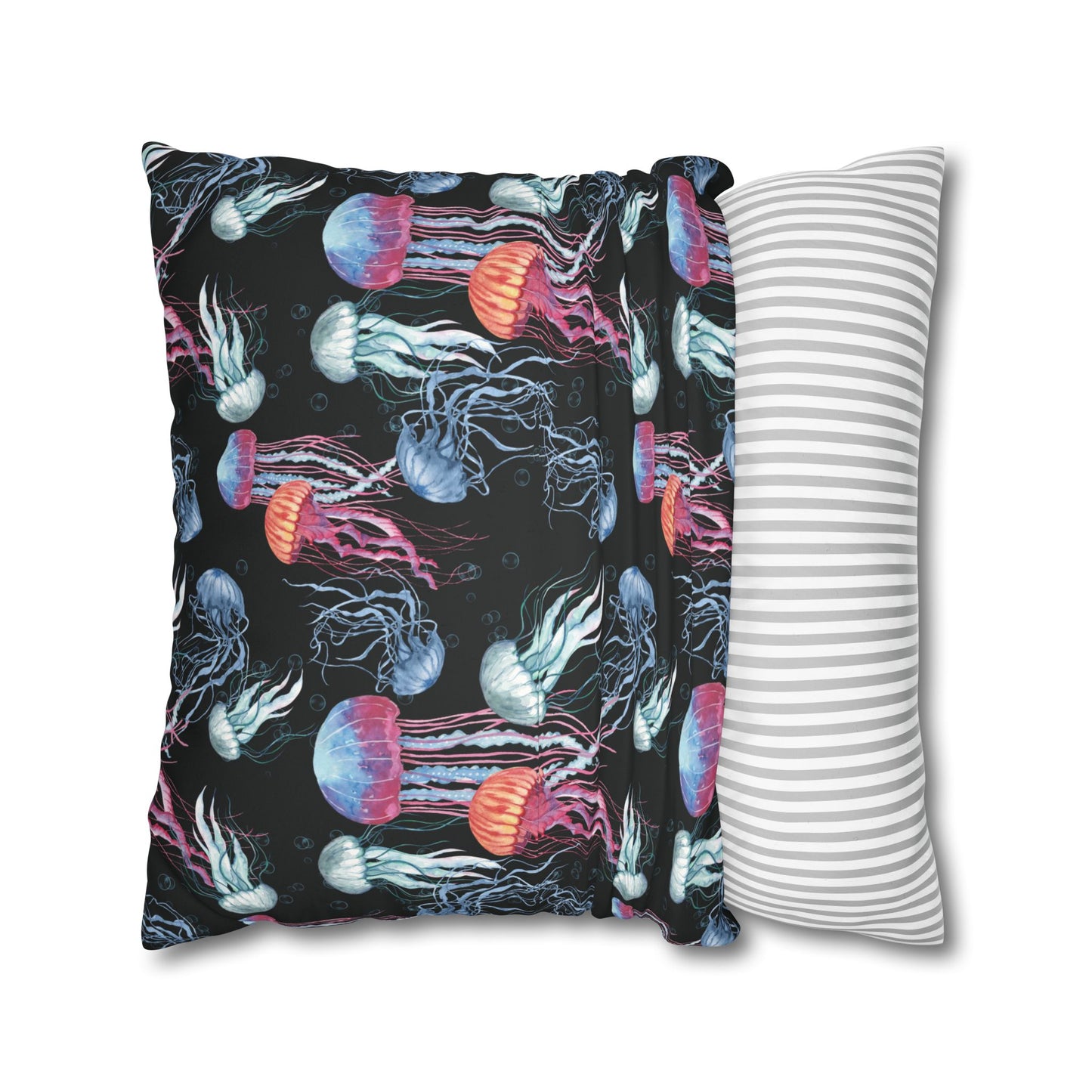 Jellyfish Dance Lux Faux Suede Throw Pillow Cover – 18" x 18" & 20" x 20"