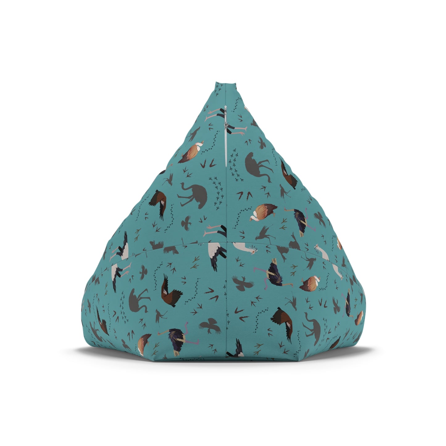 Bean Bag Chair Cover - Safari Bird Pattern (Teal)