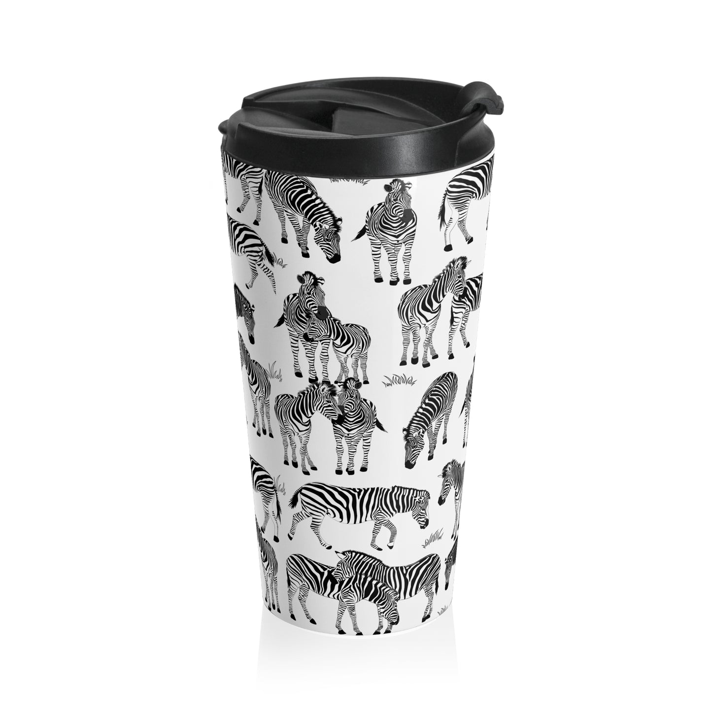 Zebra Pattern Stainless Steel Travel Mug | Stylish Travel Tumbler | Perfect Gift for Animal Lovers, Nature Enthusiasts, or Travel Junkies