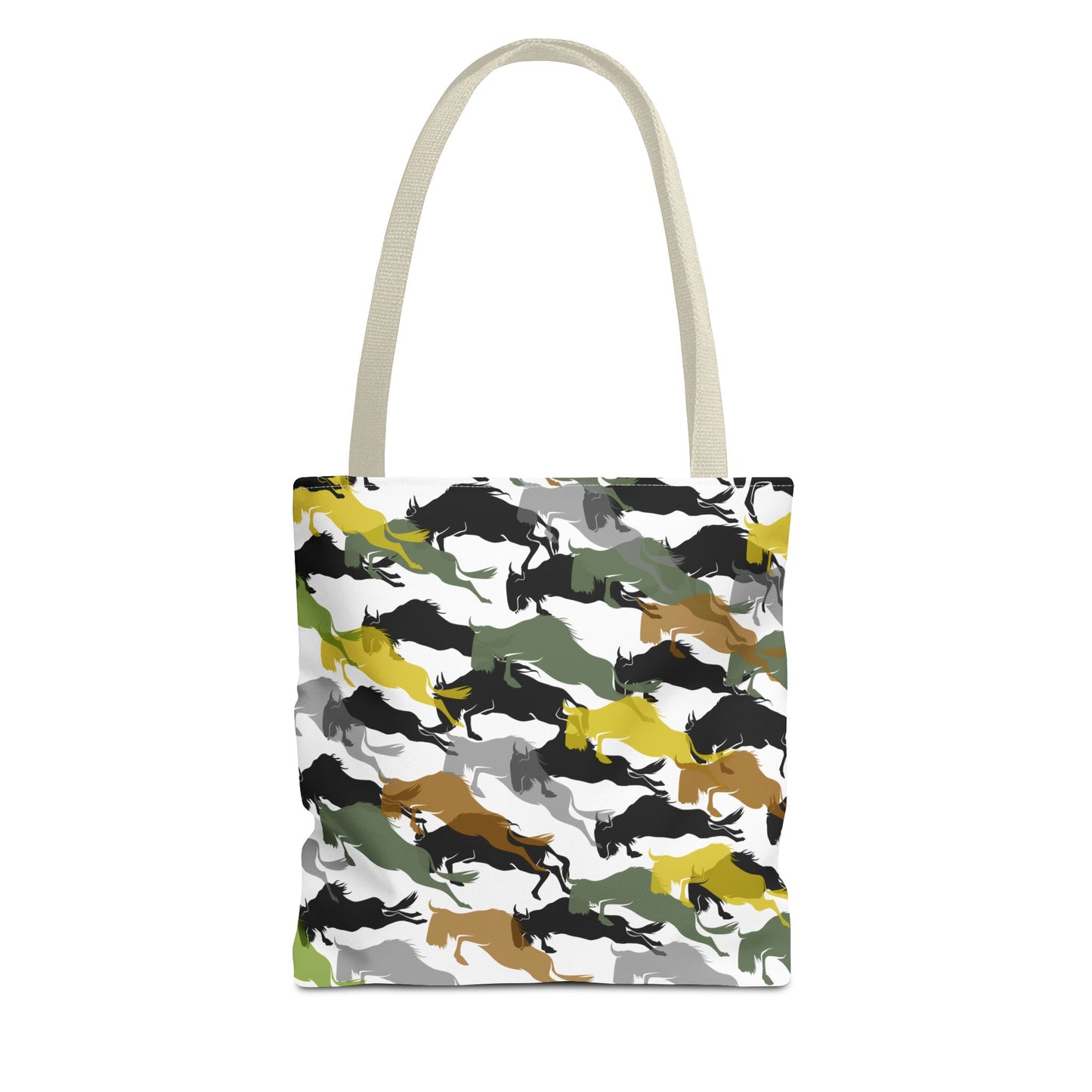 Wildebeest Crossing Tote Bag - White