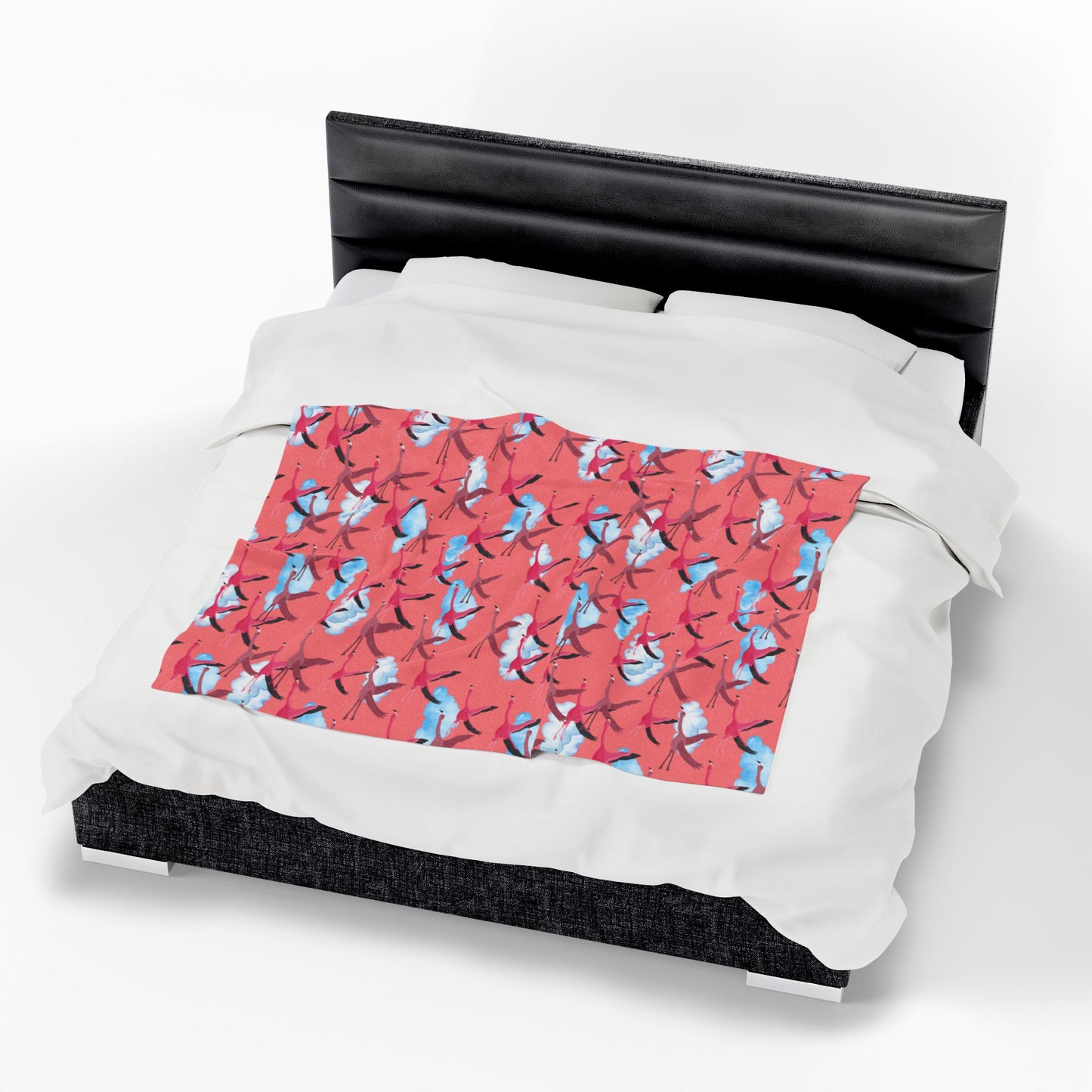 Flying Flamingo Velveteen Plush Blanket