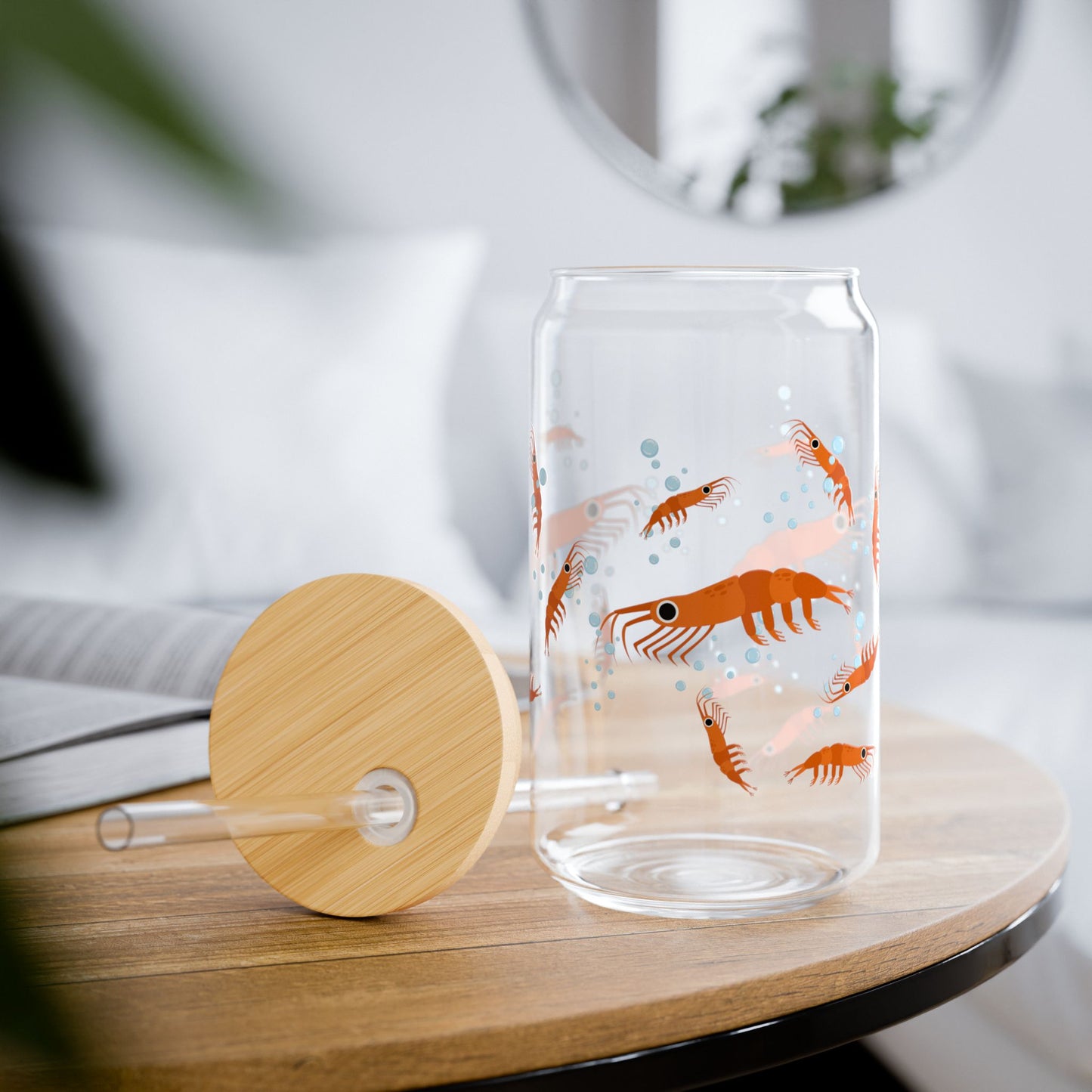 Dancing Shrimp - Sipper Glass