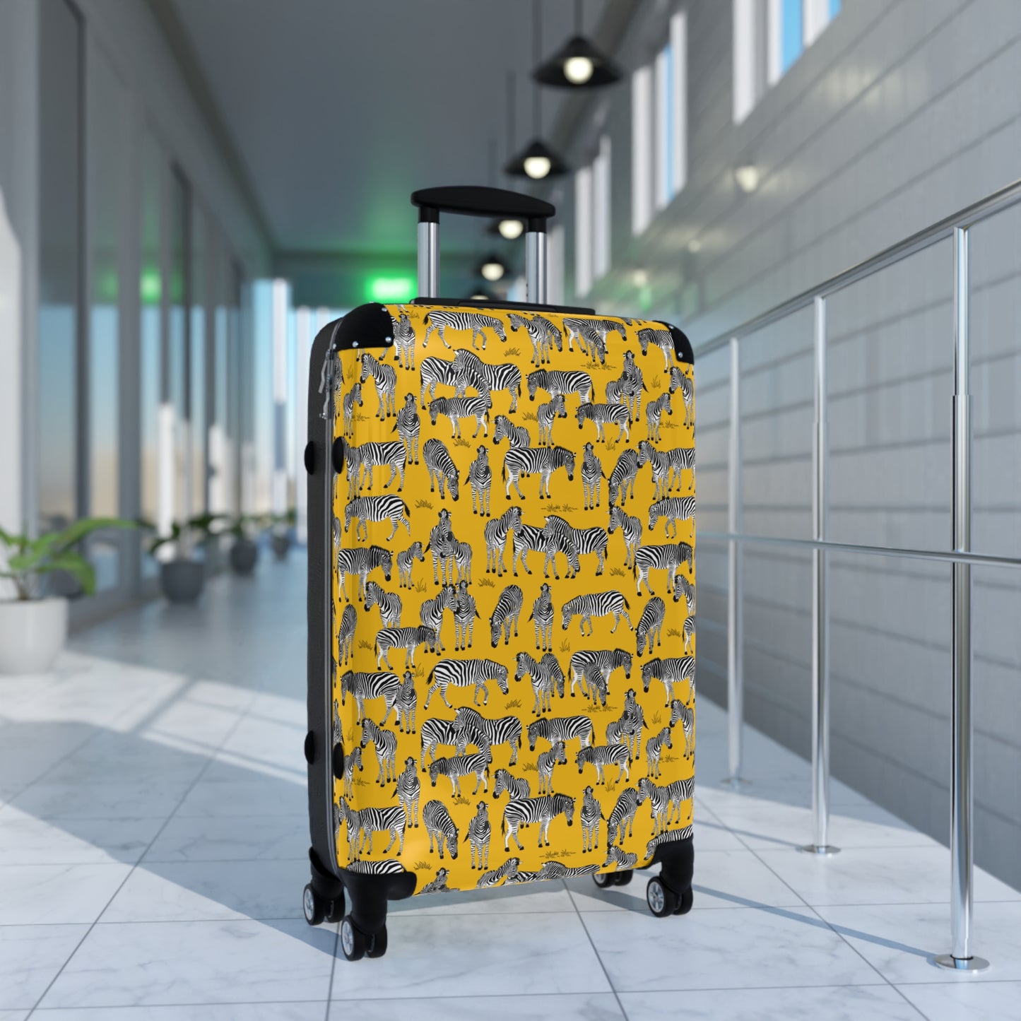 Zebra Herd Print Suitcase | Colorful Animal Print Travel Luggage, Kids & Adults Suitcase, Great for Vacations & Gifts