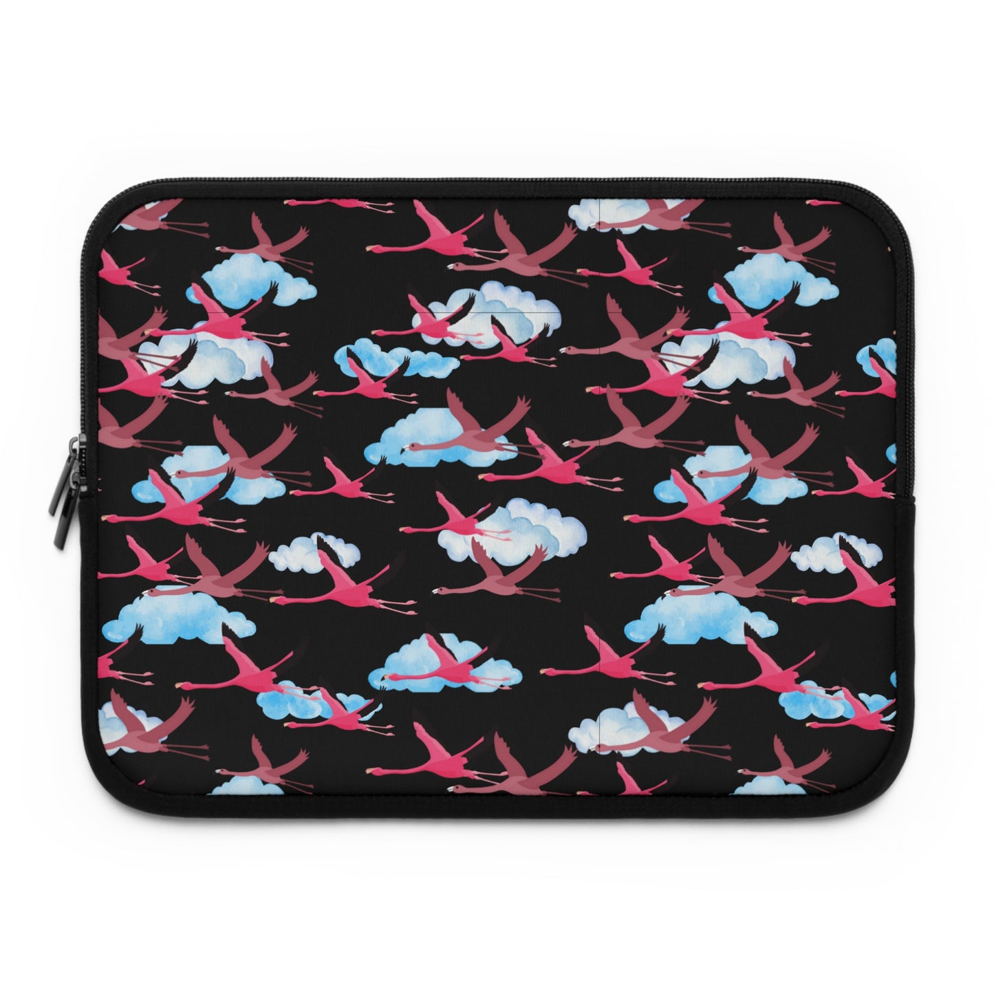 Flying Flamingo Pattern Laptop Sleeve, Stylish Laptop Bag, Wildlife Laptop Cover, Gift for Bird Lovers, Laptop Case for Travel