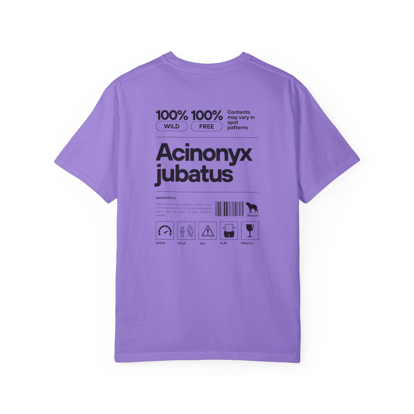 Cheetah Component Graphic T-Shirt, Unique Casual Wear, Fashionable Gift, Nature Lover Apparel, Perfect for Wildlife Enthusiasts