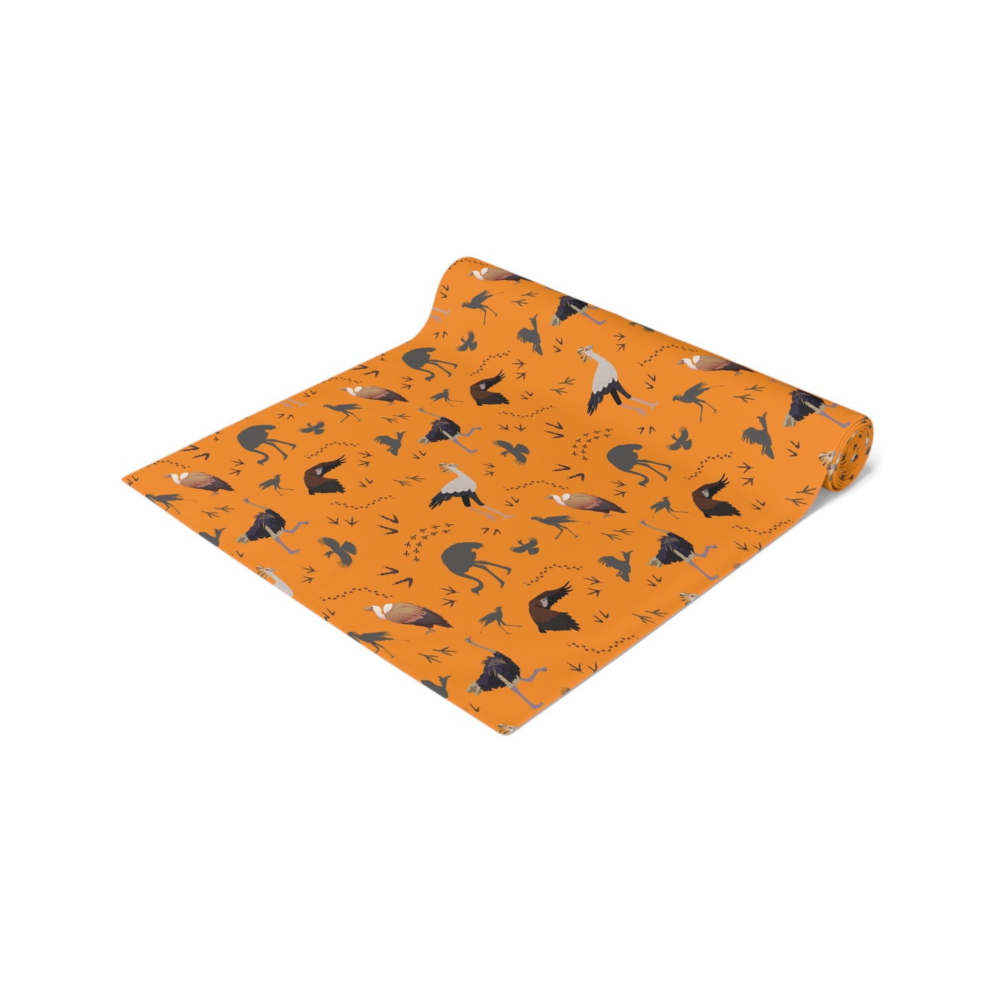 Table Runner - Safari Bird Print (Tangerine)