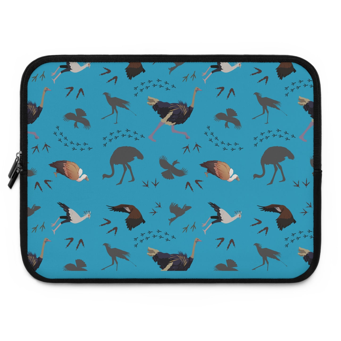 Safari Bird Pattern Laptop Sleeve, Stylish Laptop Bag, Wildlife Laptop Cover, Gift for Bird Lovers, Laptop Case for Travel