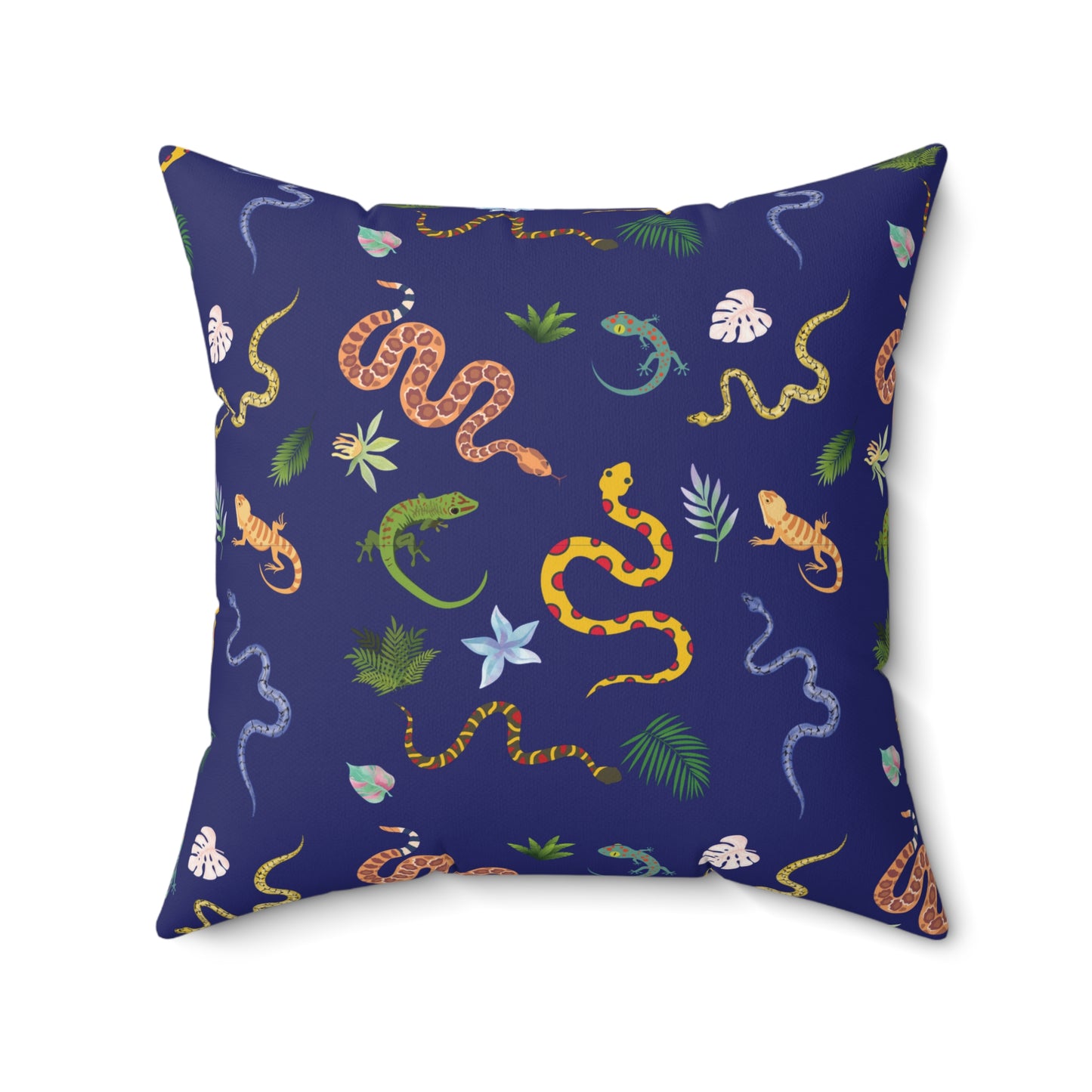 Dancing Reptile Lux Faux Suede Throw Pillow with Insert - 18" x 18", 20" x 20"