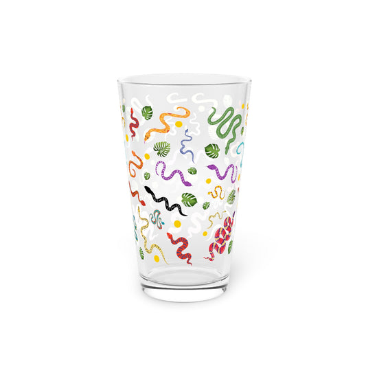 Dancing Snake Print Pint Glass