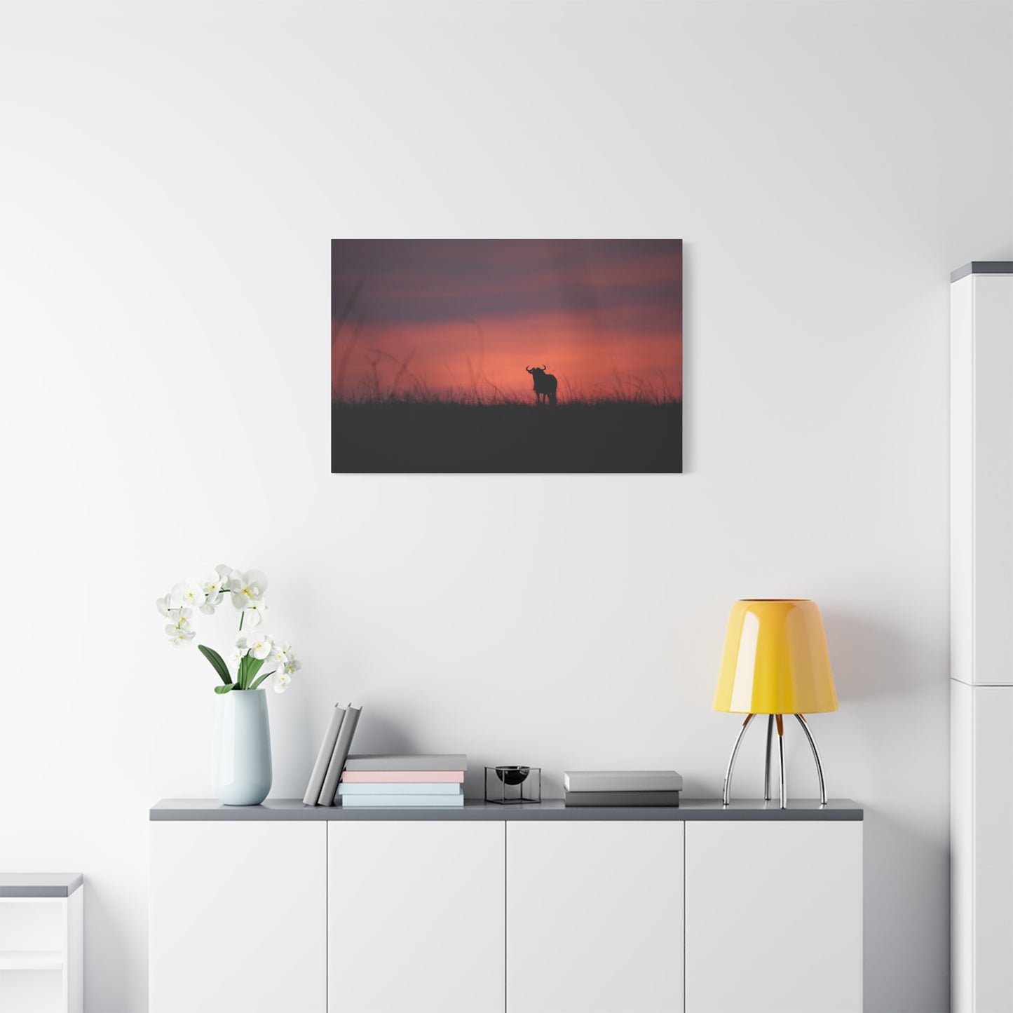 Canvas Art “Wildebeest at Dusk”