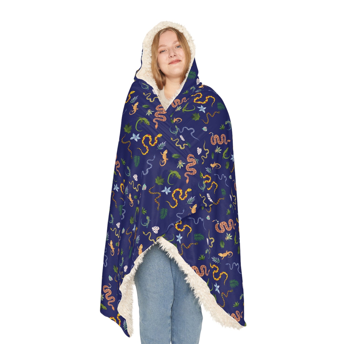 Dancing Reptile Hooded Snuggle Blanket