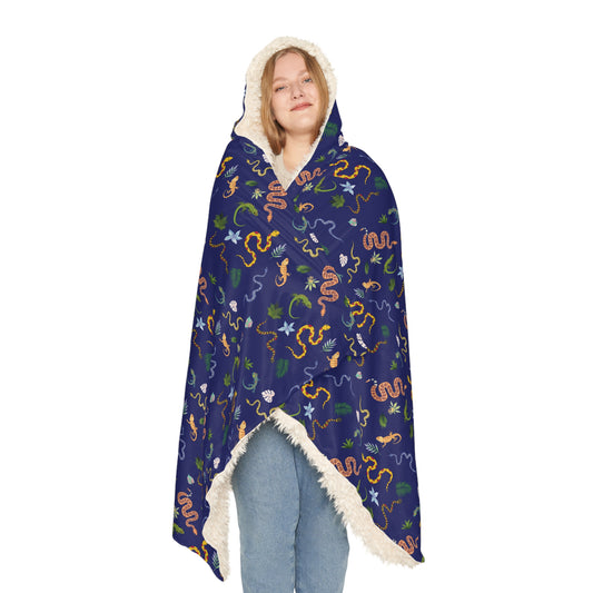 Dancing Reptile Hooded Snuggle Blanket