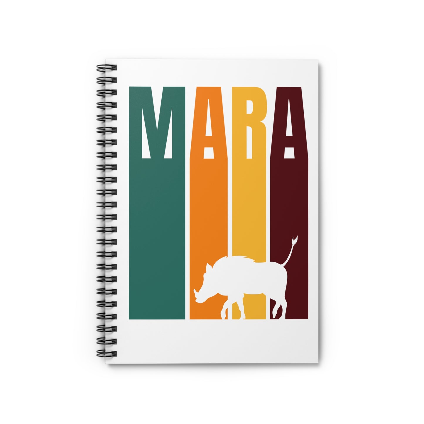 Warthog in the Mara Spiral Notebook - Ruled Line | Eco-Friendly Journal, Masai Mara Safari, Travel Planner, Gift for Animal Lovers, Creative Writing, Nature Enthusiasts