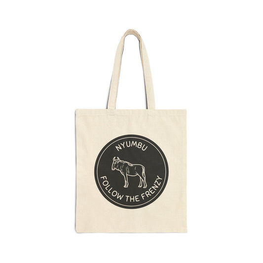 Wildebeest Design Tote Bag with Kiswahili Name and Funny Animal Quote- Perfect for Eco-Friendly Shoppers, Gifts, Beach Days, Shopping, Festivals, Safari Lover, Nature Lover Gifts