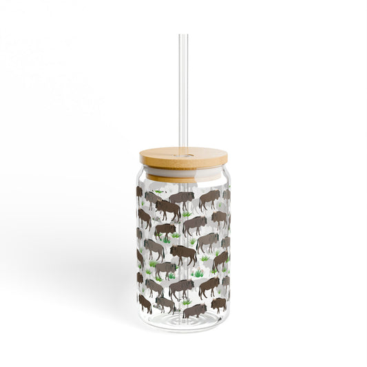 Wildebeest Migration Sipper Glass, 16oz