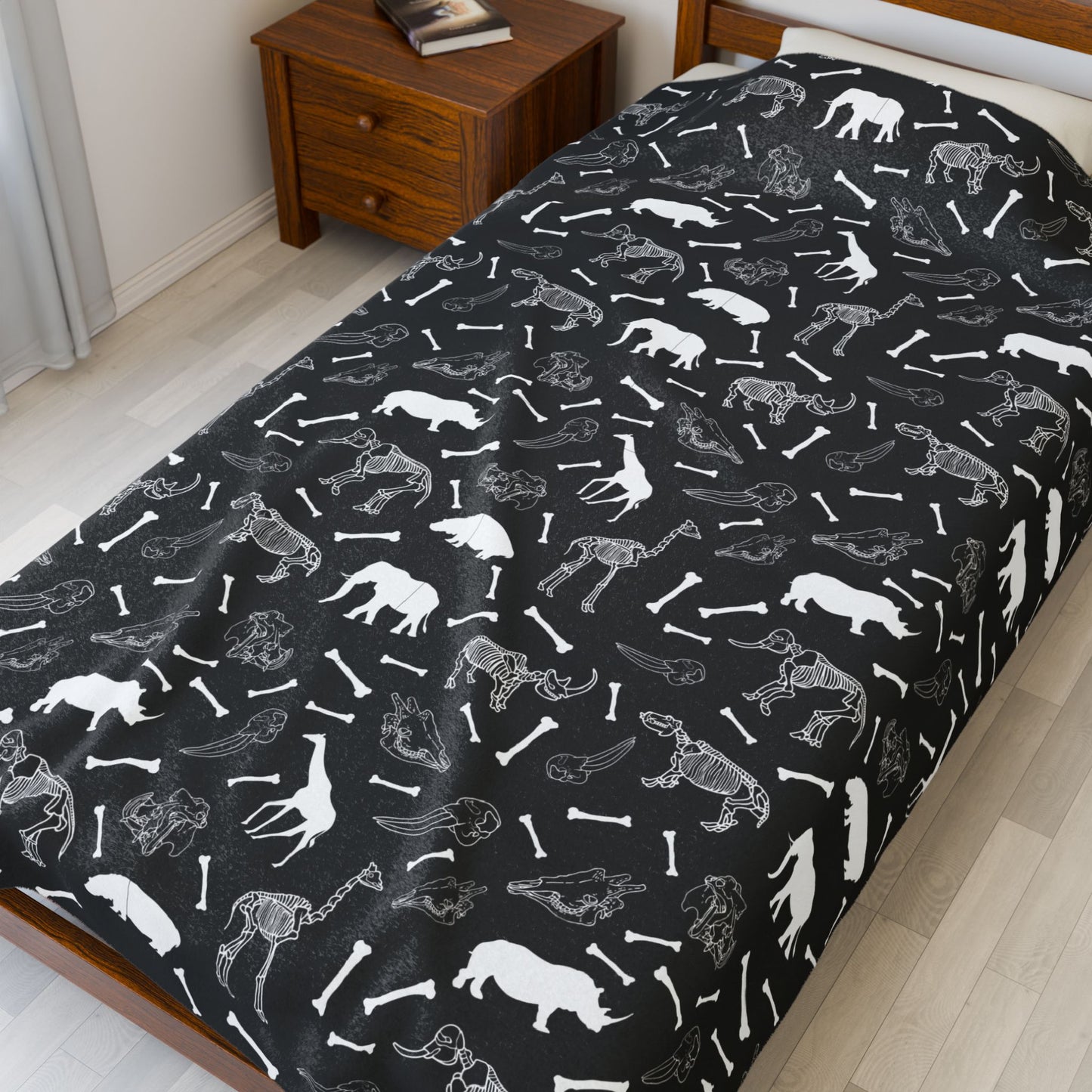 Animal Skeleton Velveteen Plush Blanket