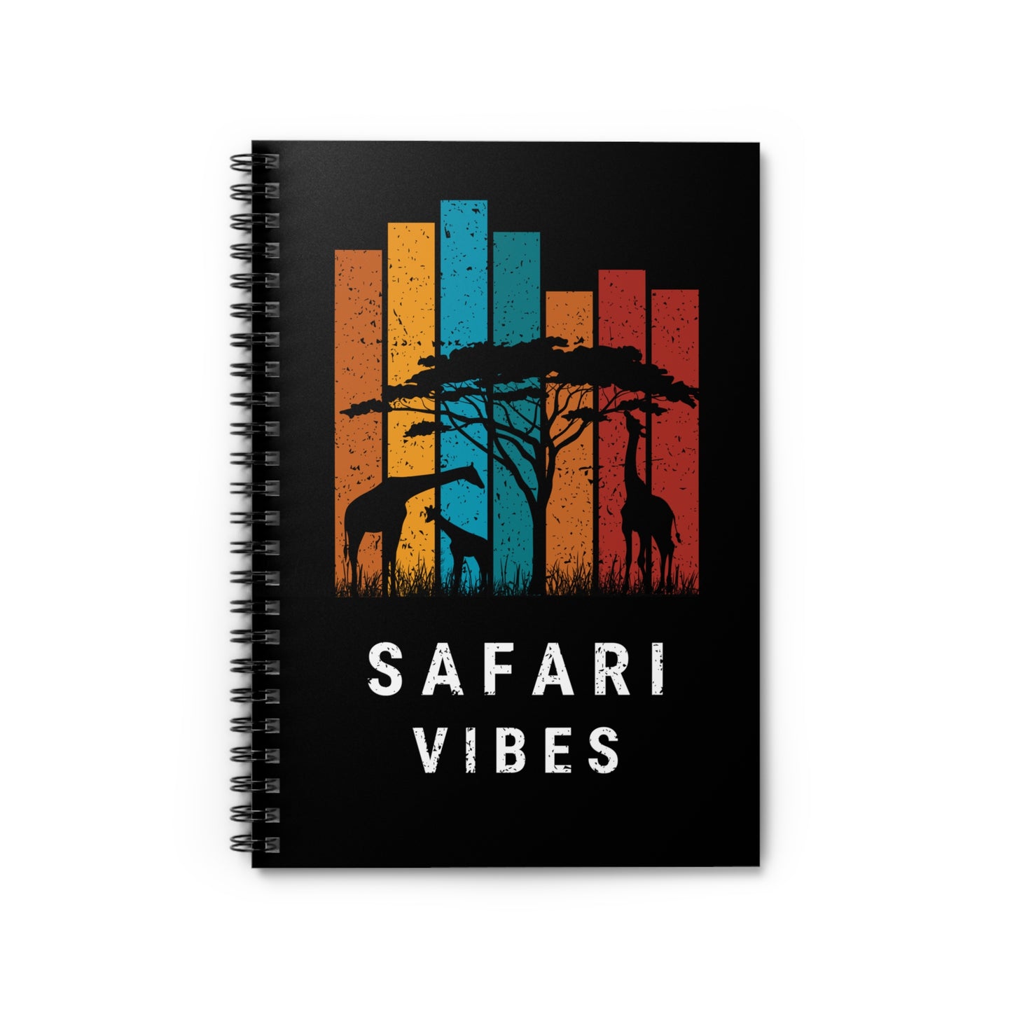 Safari Vibes Giraffe Spiral Notebook - Ruled Line, Journal for Nature Lovers, Travel Notes, Gift for Adventurers, Wildlife Sketchbook, [...]