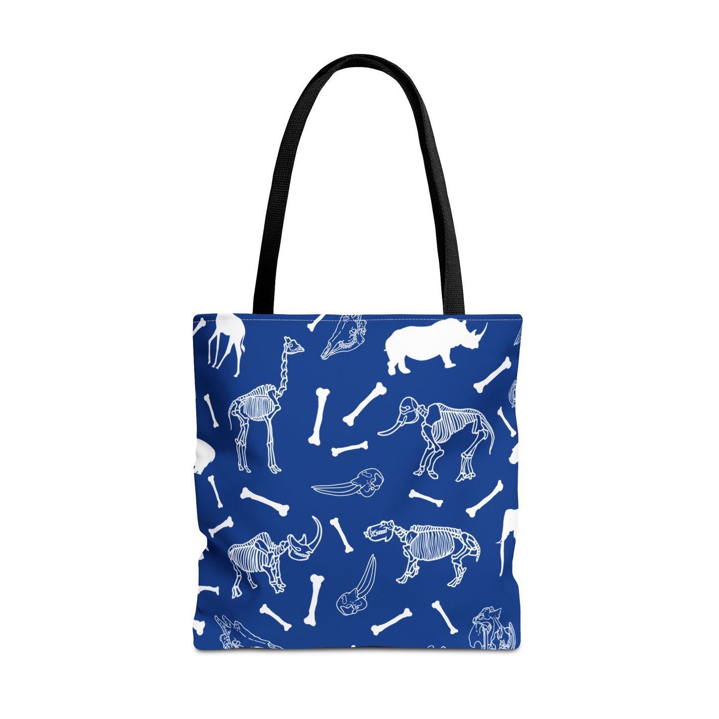 Whimsical Animal Skeletons Tote Bag (Blue), Perfect for Animal Lovers, Halloween, Eco-Friendly Bag, Gift for Pet Owners, Shopping Bag, Halloween Gift