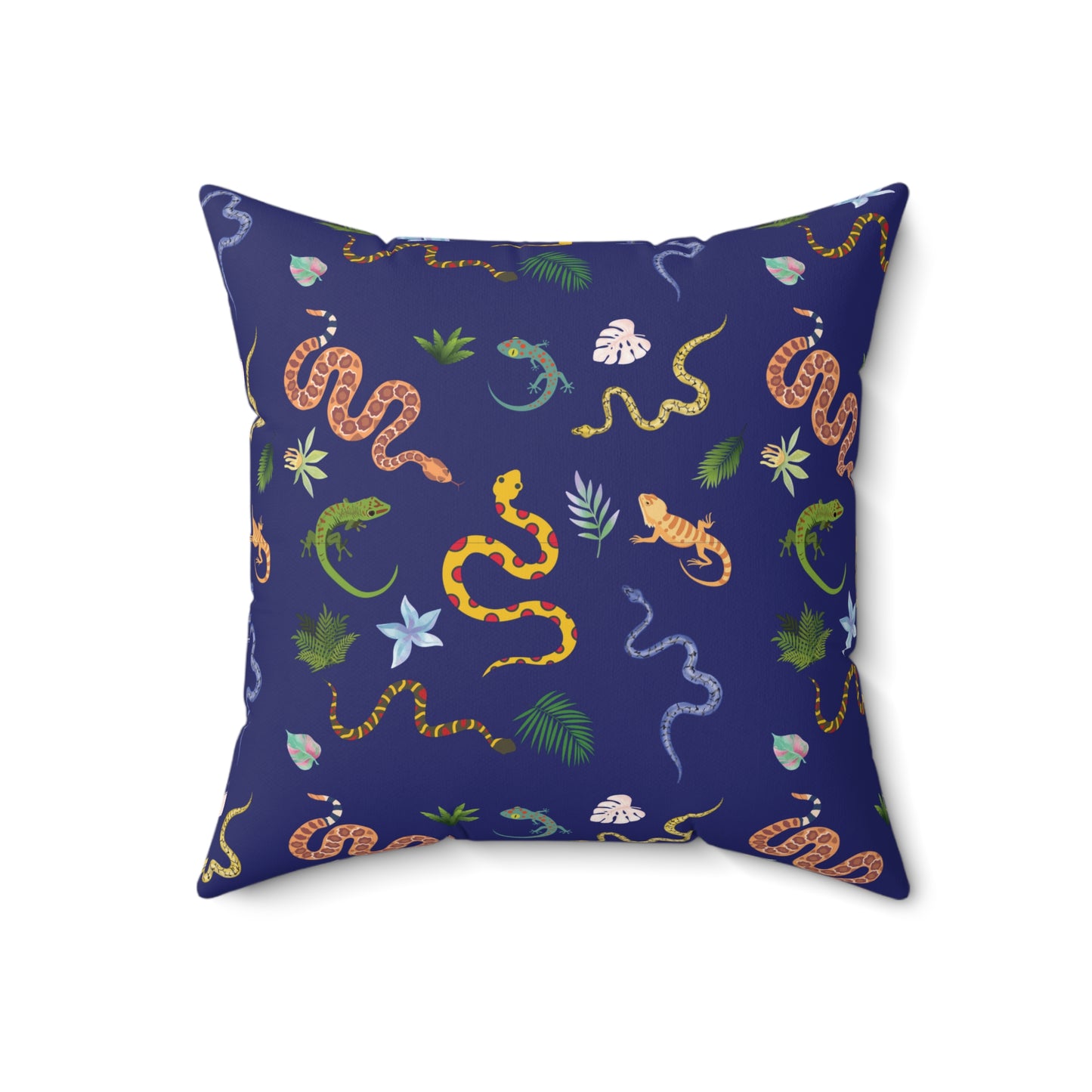 Dancing Reptile Lux Faux Suede Throw Pillow with Insert - 18" x 18", 20" x 20"