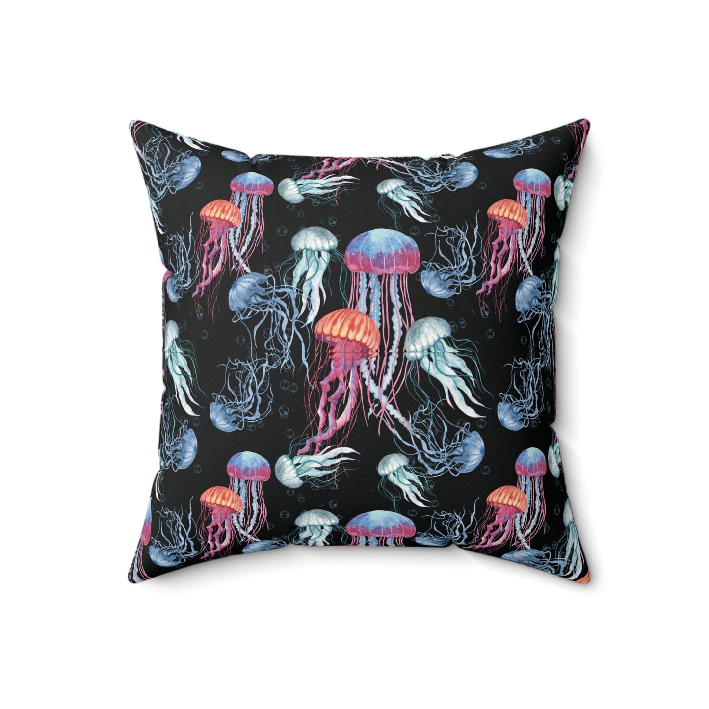Jellyfish Dance Lux Faux Suede Throw Pillow with Insert - 18" x 18", 20" x 20"
