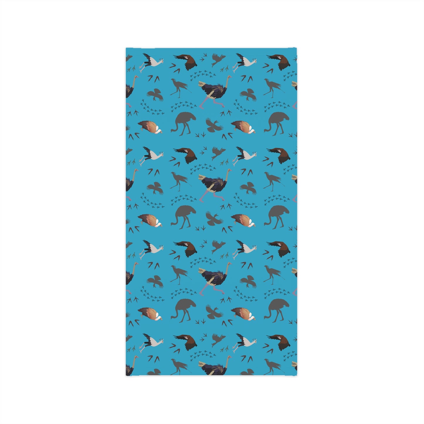 Colorful Lightweight Safari Bird Neck Gaiter with Safari Bird Design (Turquoise), Outdoor Accessory, Unique Gift, Hiking Gear, Nature-Themed Scarf