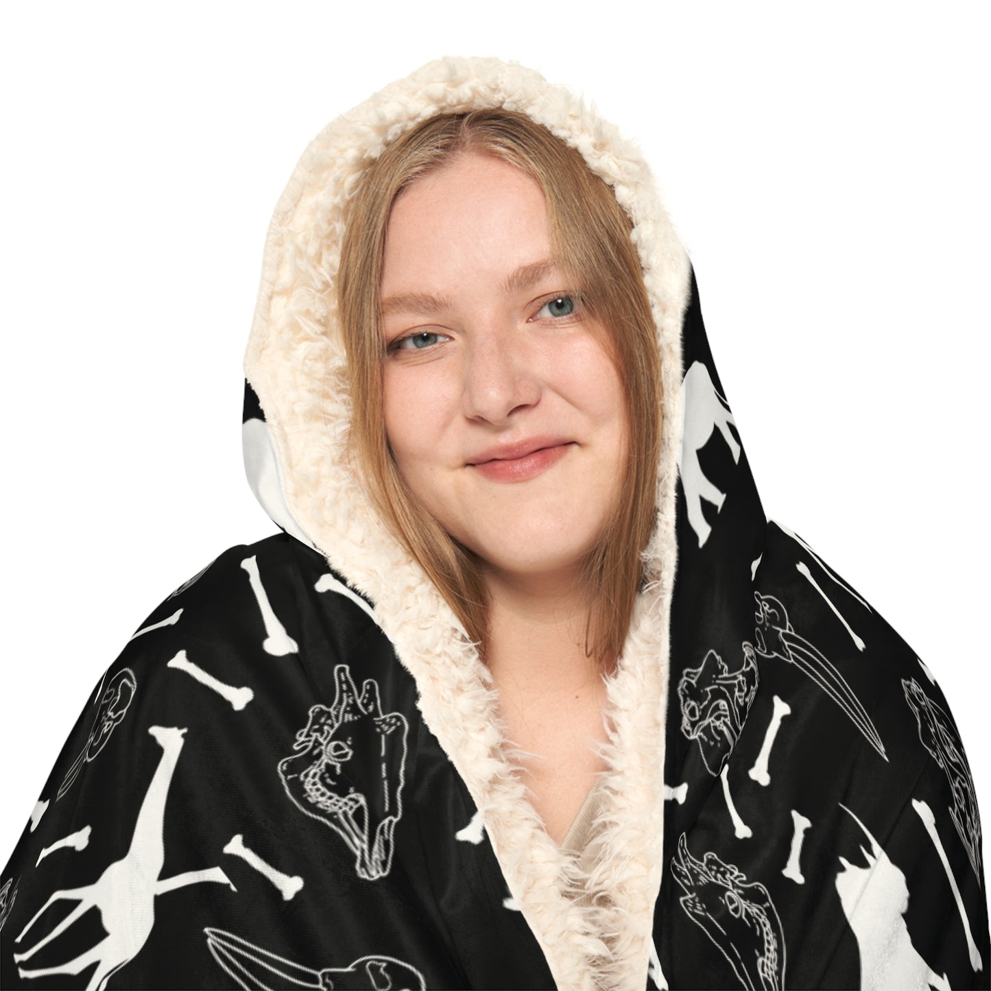 Animal Skeleton Hooded Snuggle Blanket