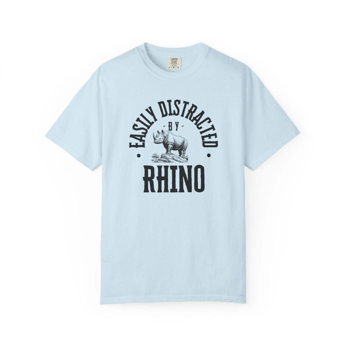 Easily Distracted by Rhino T-Shirt, Funny Gift for Animal Lovers, Casual Unisex Tee, Birthday Gift, Rhino Shirt, Nature Lover Apparel