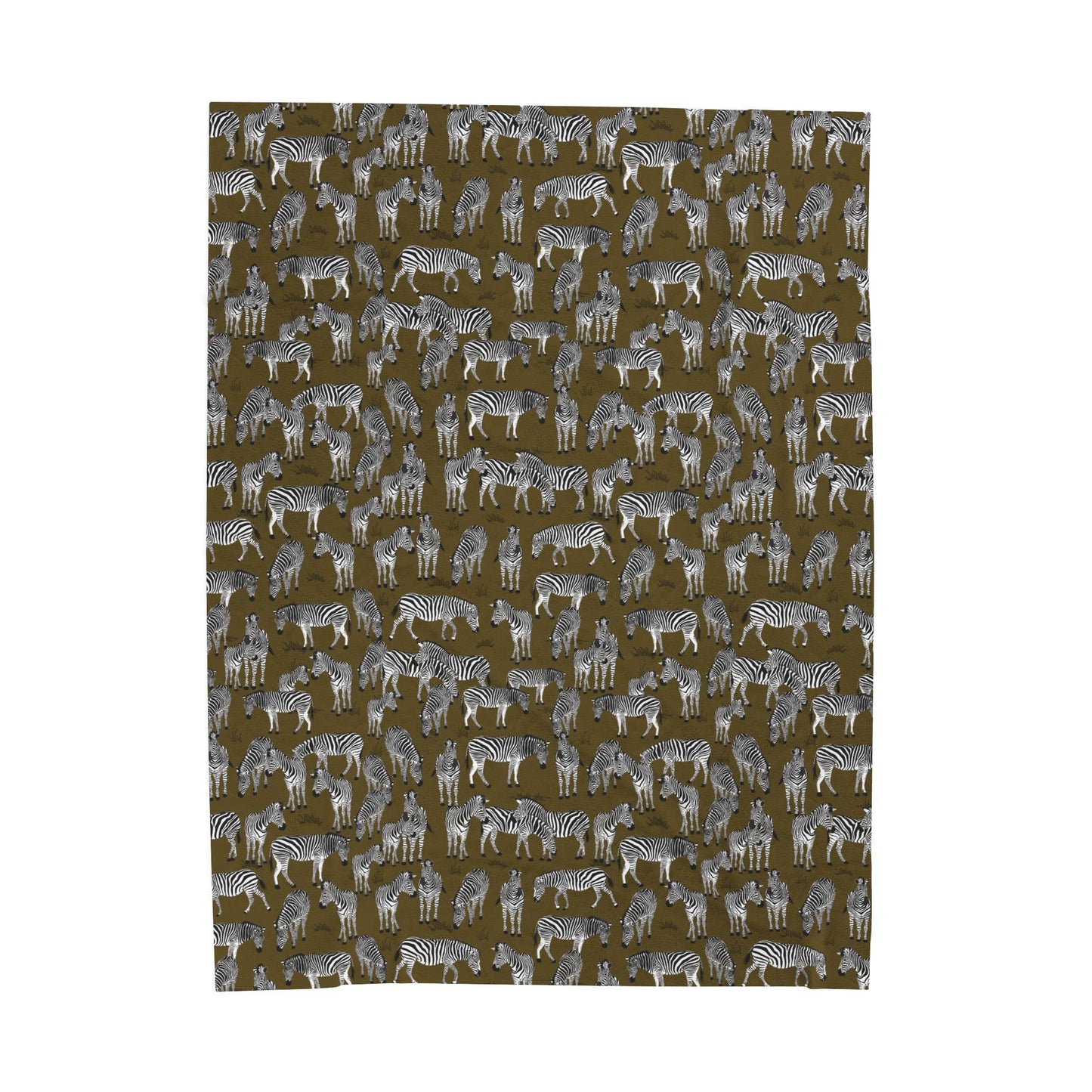 Zebra Herd Velveteen Plush Blanket