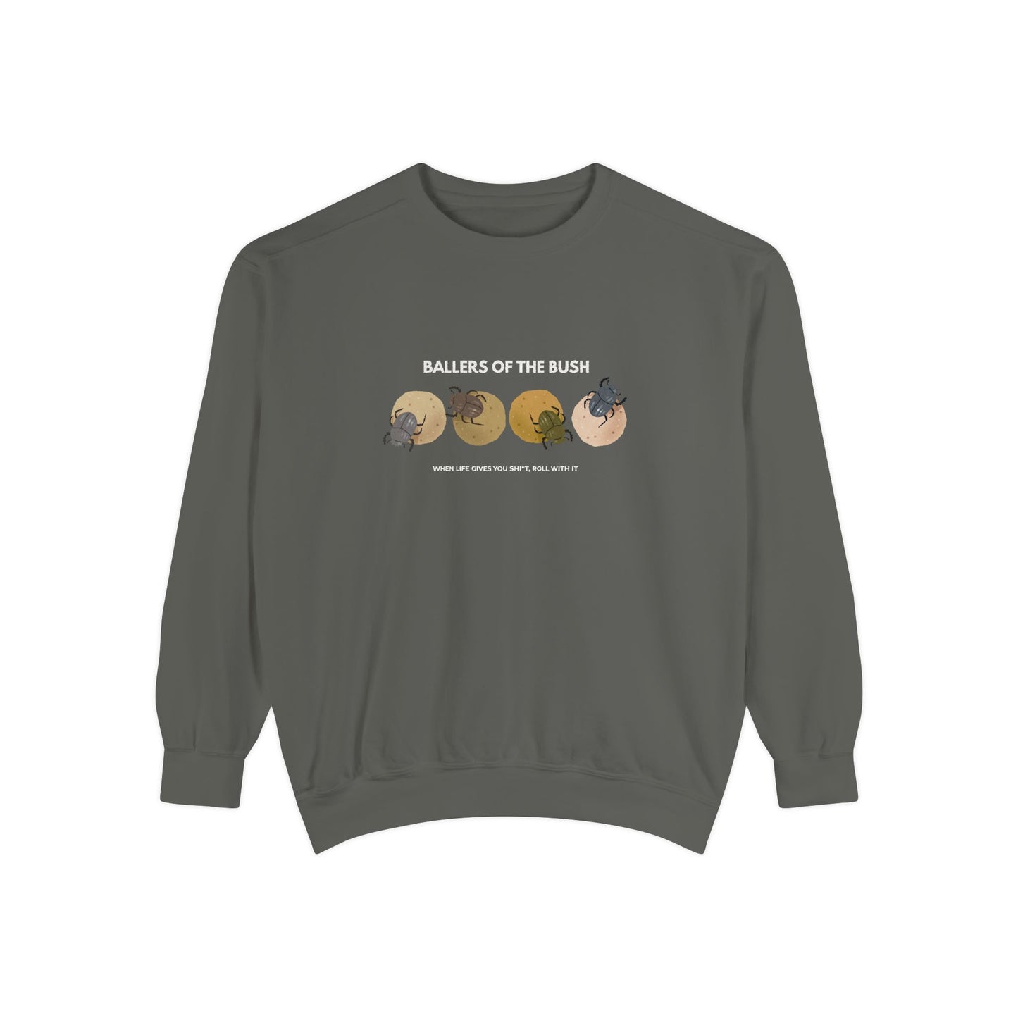 Rolling Dung Beetle Design Sweatshirt, Cozy Unisex Pullover, Perfect for Nature Lovers, Gifts for Biologists, Casual Layering Piece