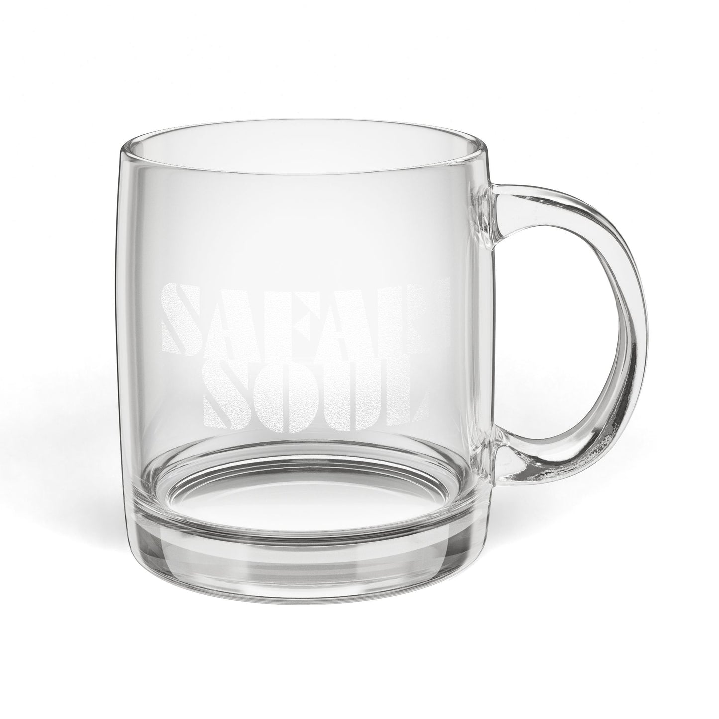 SAFARI SOUL Engraved Coffee Mug, Custom Gift for Coffee Lovers, Unique Housewarming Present, Engraved Glassware for Any Occasion