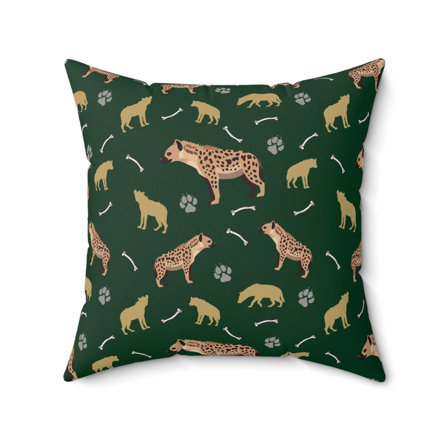 Hyena Clan Lux Faux Suede Throw Pillow with Insert - 18" x 18", 20" x 20"