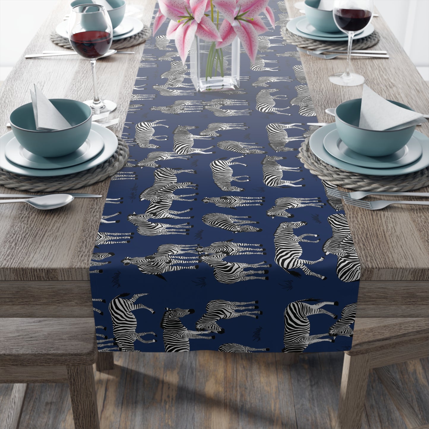 Table Runner - Zebra Herd