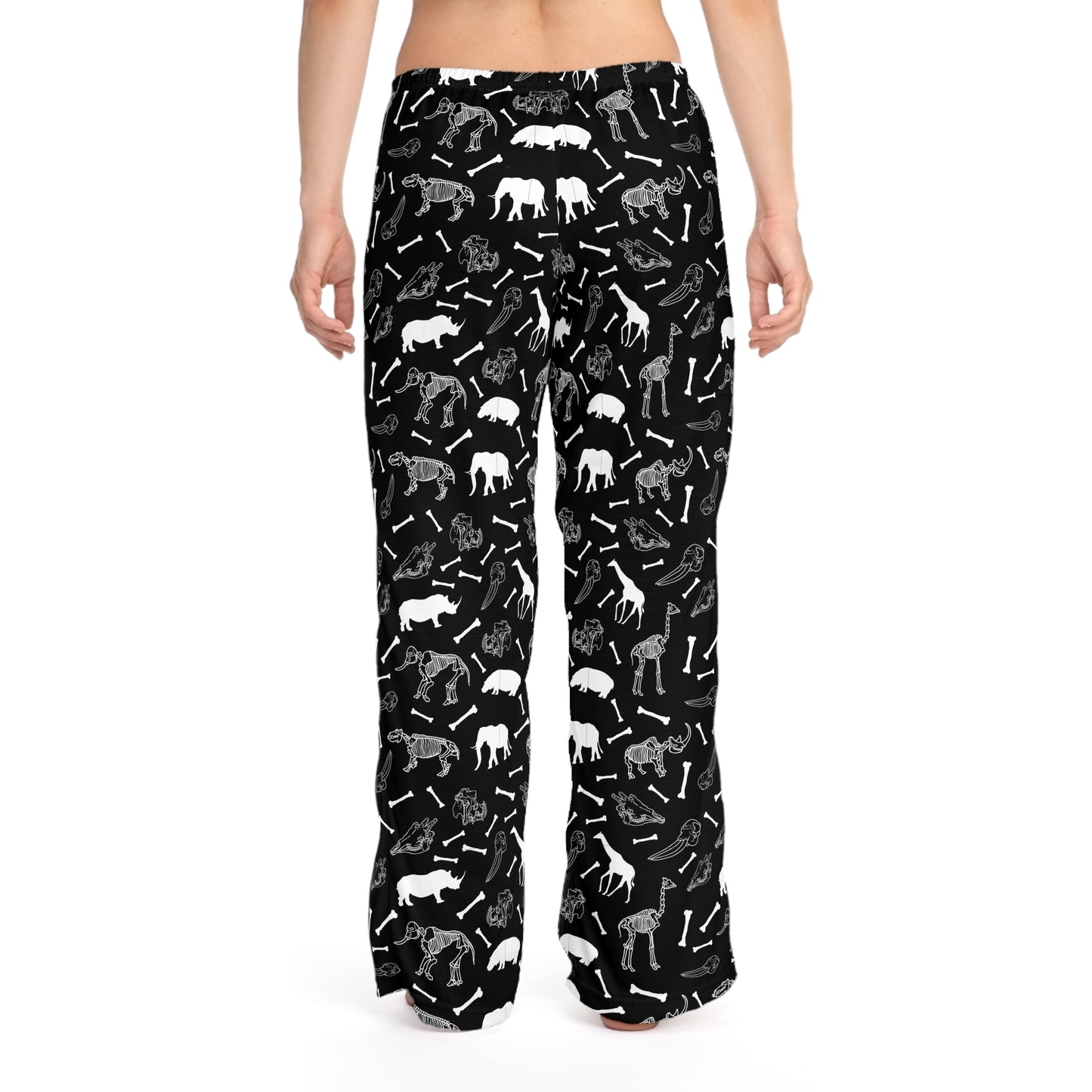 Whimsical Animal Skeleton Women's Pajama Pants, Cozy Loungewear, Fun Sleepwear, Shark Print PJs, Unique Gift for Her, Relaxation Essentials