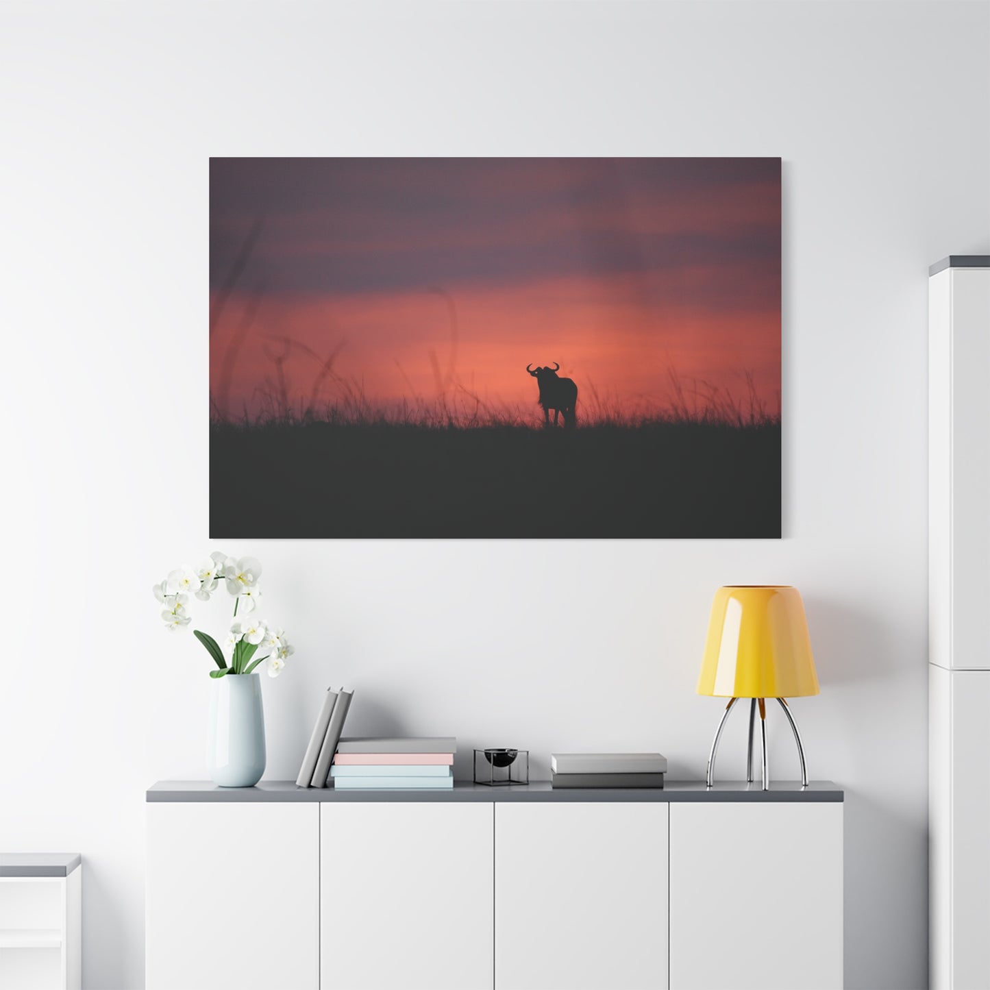 Canvas Art “Wildebeest at Dusk”
