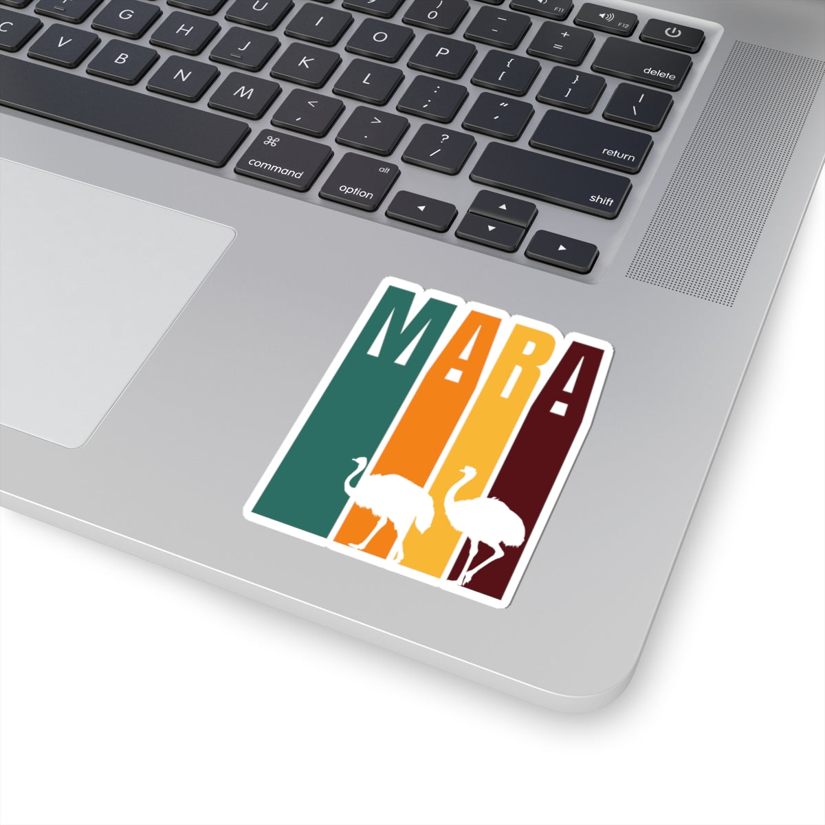 Safari Themed, Ostrich, Masai Mara, Vibrant Kiss-Cut Stickers for Laptop, Scrapbooking, Gifts, Eco-Friendly Decor, Customizable Designs