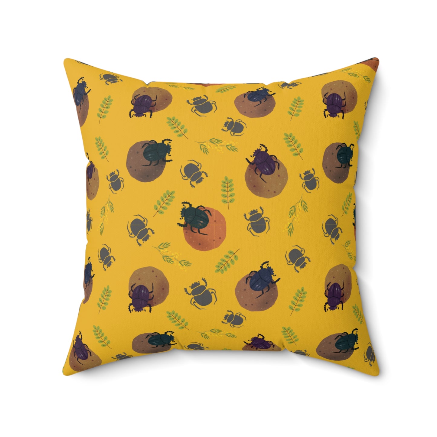 Dung Beetle Lux Faux Suede Throw Pillow with Insert - 18" x 18", 20" x 20"