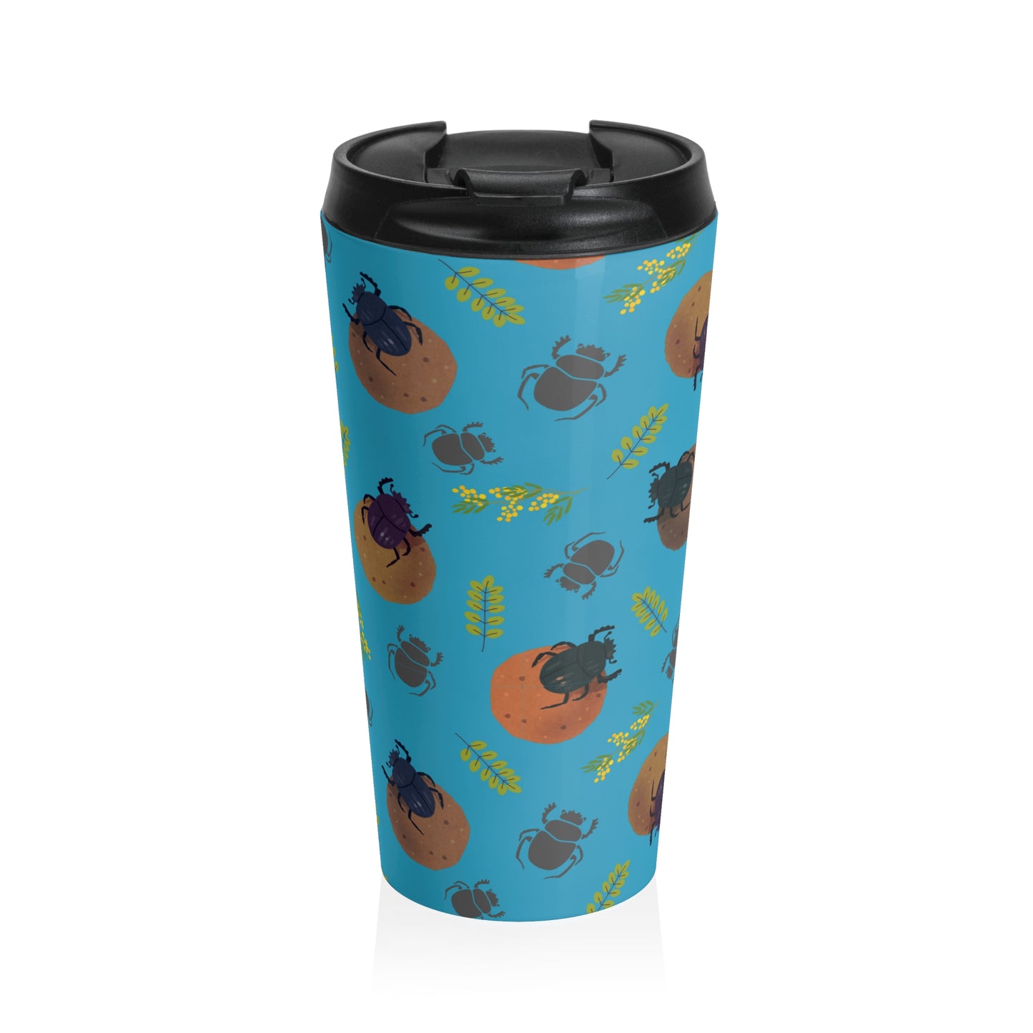 Dung Beetle - Scarab Pattern Stainless Steel Travel Mug