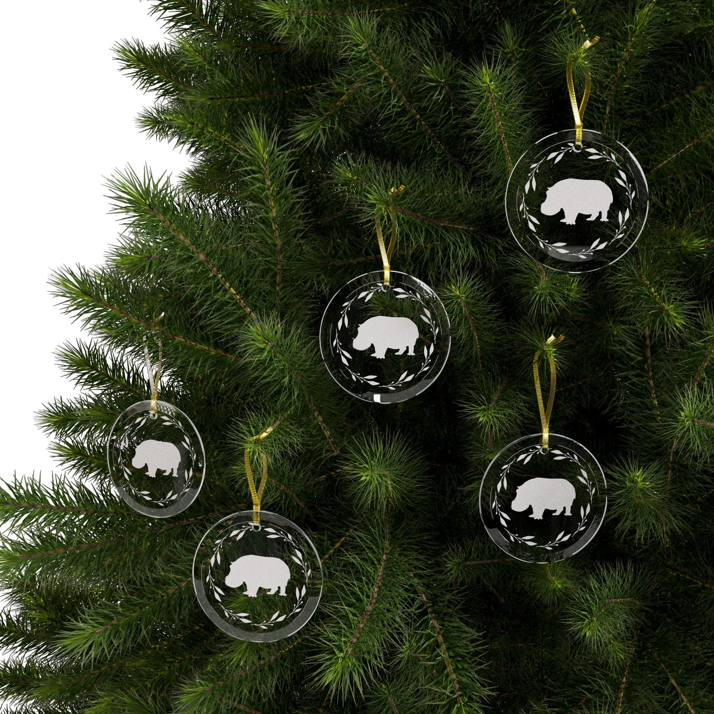 Glass Ornaments - Hippo