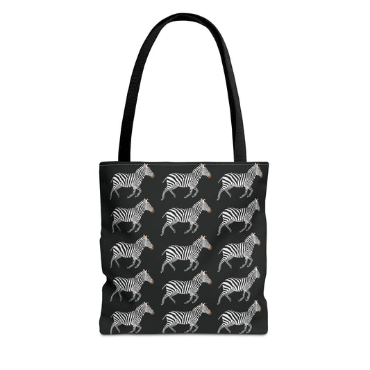 Zebra Stampede Tote Bag
