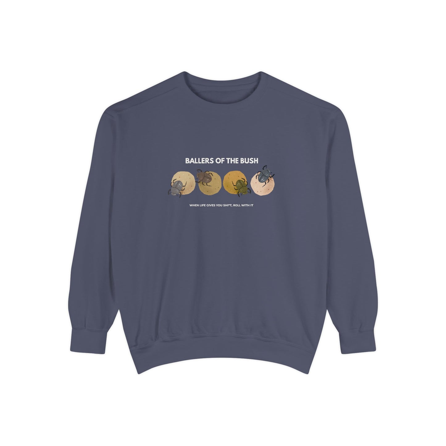 Rolling Dung Beetle Design Sweatshirt, Cozy Unisex Pullover, Perfect for Nature Lovers, Gifts for Biologists, Casual Layering Piece