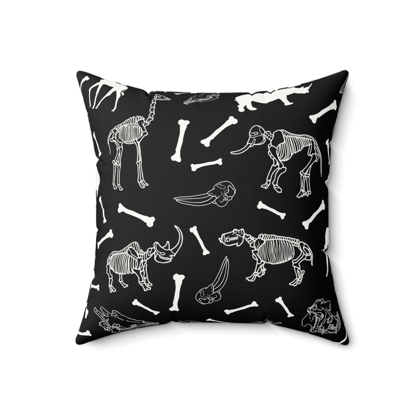 Animal Skeleton Lux Faux Suede Throw Pillow with Insert - 18" x 18", 20" x 20"