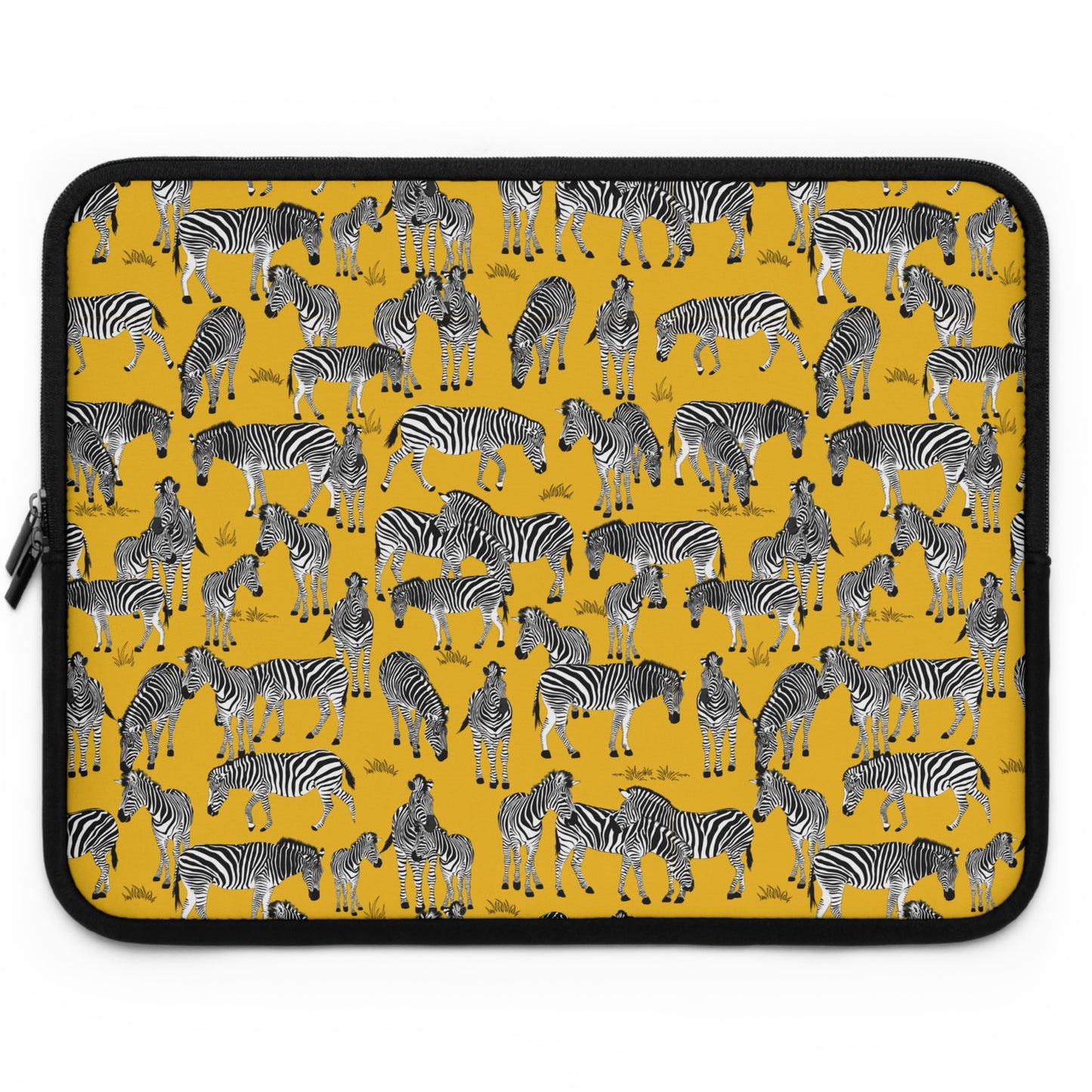 Zebra Herd Pattern Laptop Sleeve, Stylish Laptop Bag, Wildlife Laptop Cover, Gift for Bird Lovers, Laptop Case for Travel