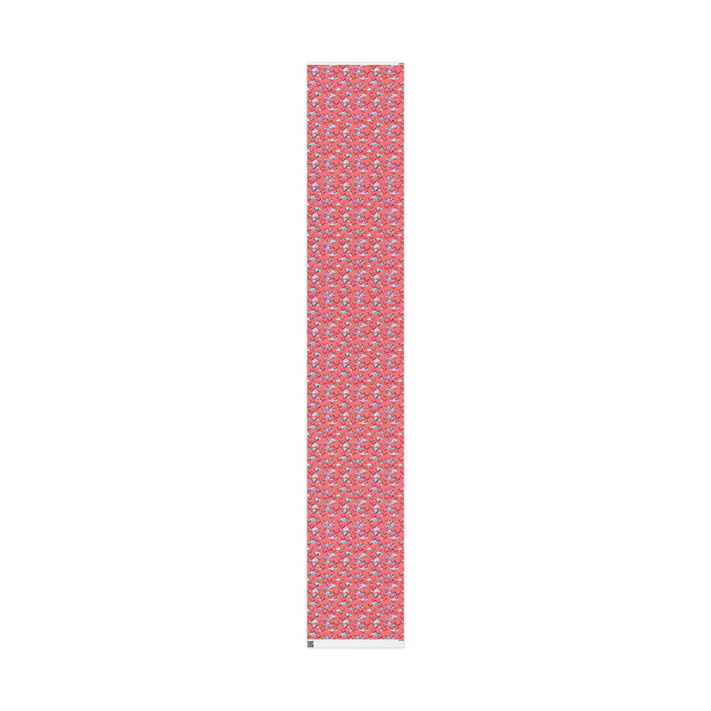 Whimsical Flying Flamingo Wrapping Paper (Coral Pink)