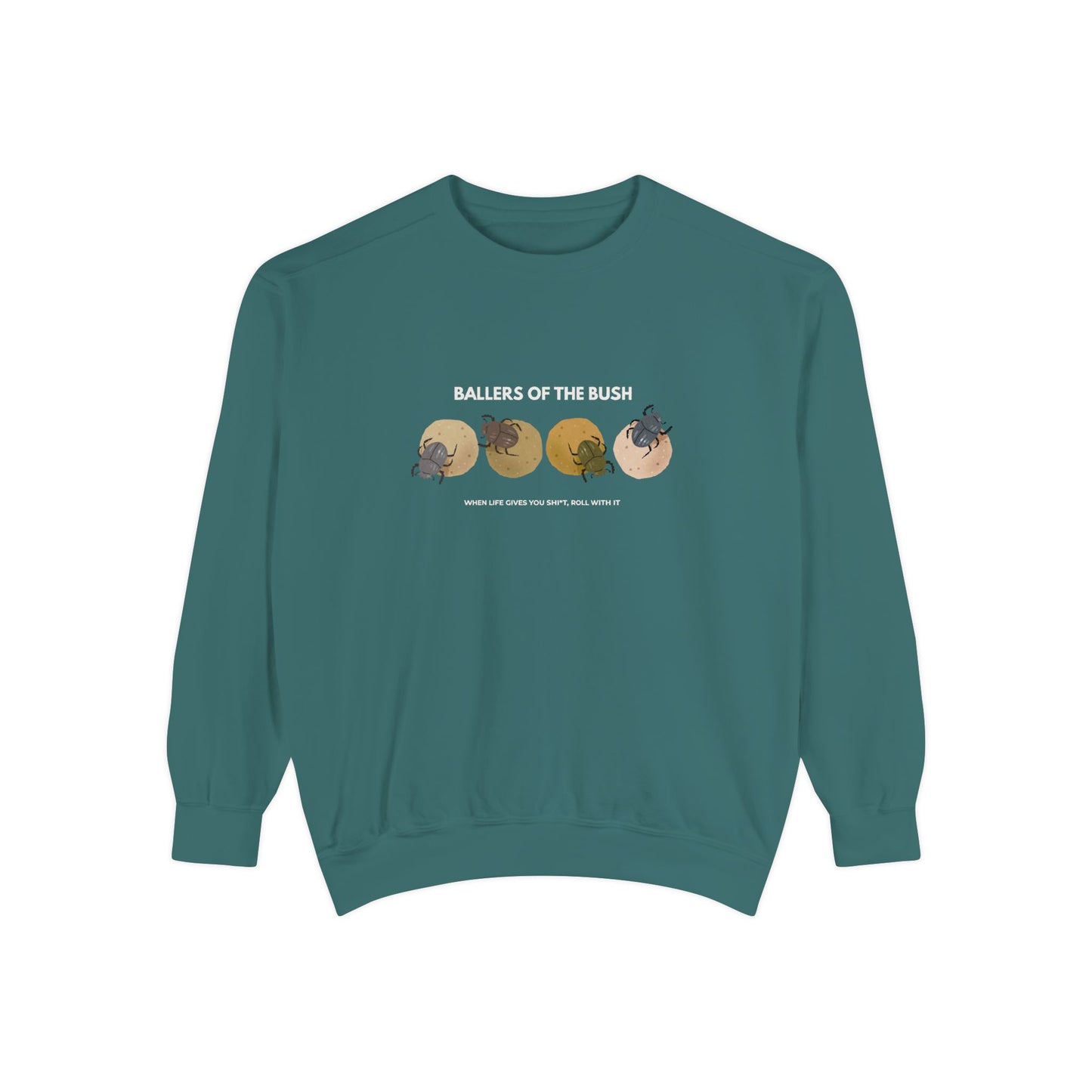 Rolling Dung Beetle Design Sweatshirt, Cozy Unisex Pullover, Perfect for Nature Lovers, Gifts for Biologists, Casual Layering Piece