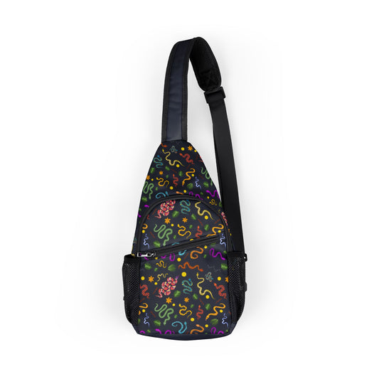 Dancing Snake Chest Bag for Adventurers - Stylish Sling Backpack, Everyday Use, Travel Accessory, Unique Gift Idea, Made for Active Lifestyle
